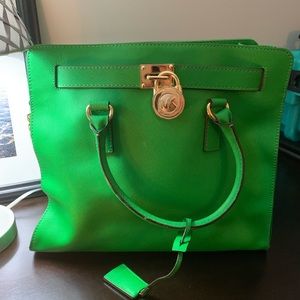 Green Michael Kors purse